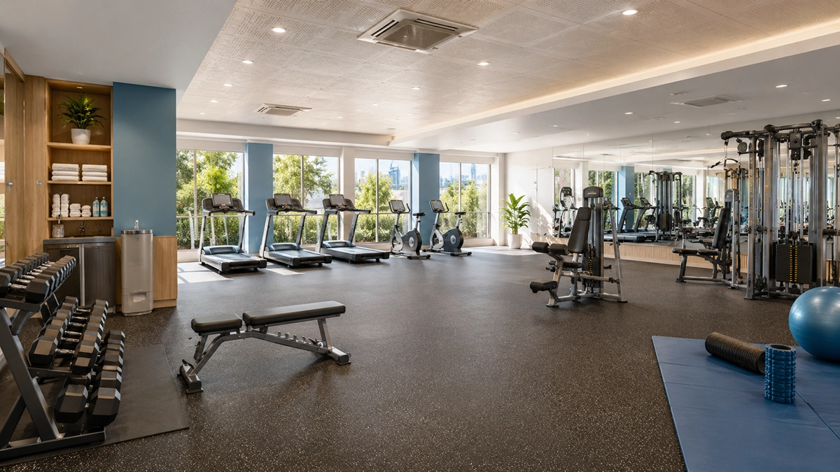 Phối cảnh minh họa phòng Gym trong nhà dành cho cư dân Tropic Tower